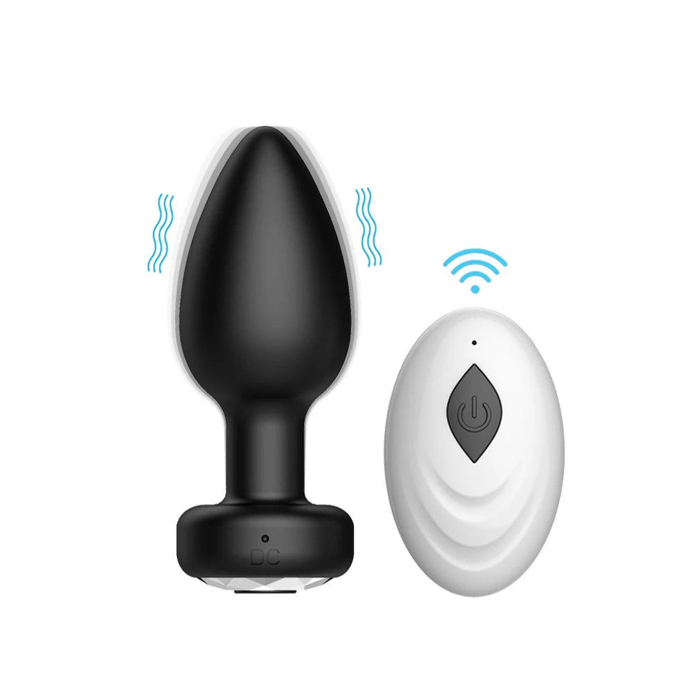 Anal Plug Vibrator for Men Butt Plug Portable Massager Wireless Remote Control Dildo Vibration Sex Toys for Male Adult Toys 18+