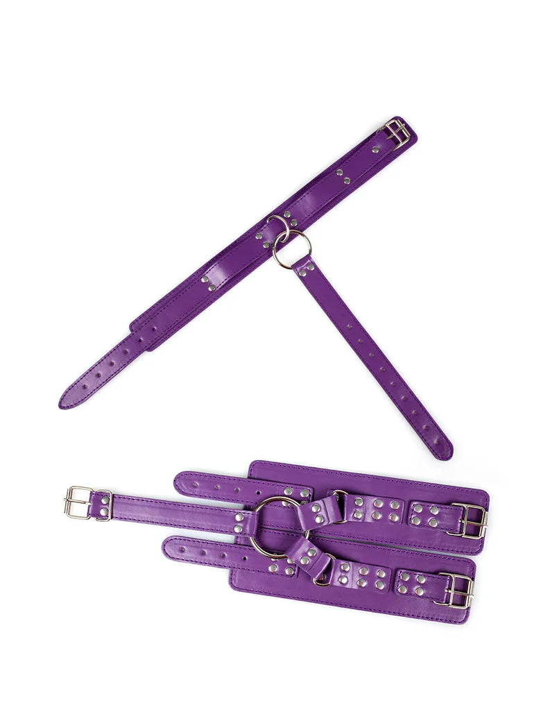 Kinky BDSM Bondage Neck To Wrist Restraints Erotic Collar Handcuffs Bondage Kit Slave Role Play Fetish Sex Toys For Couples