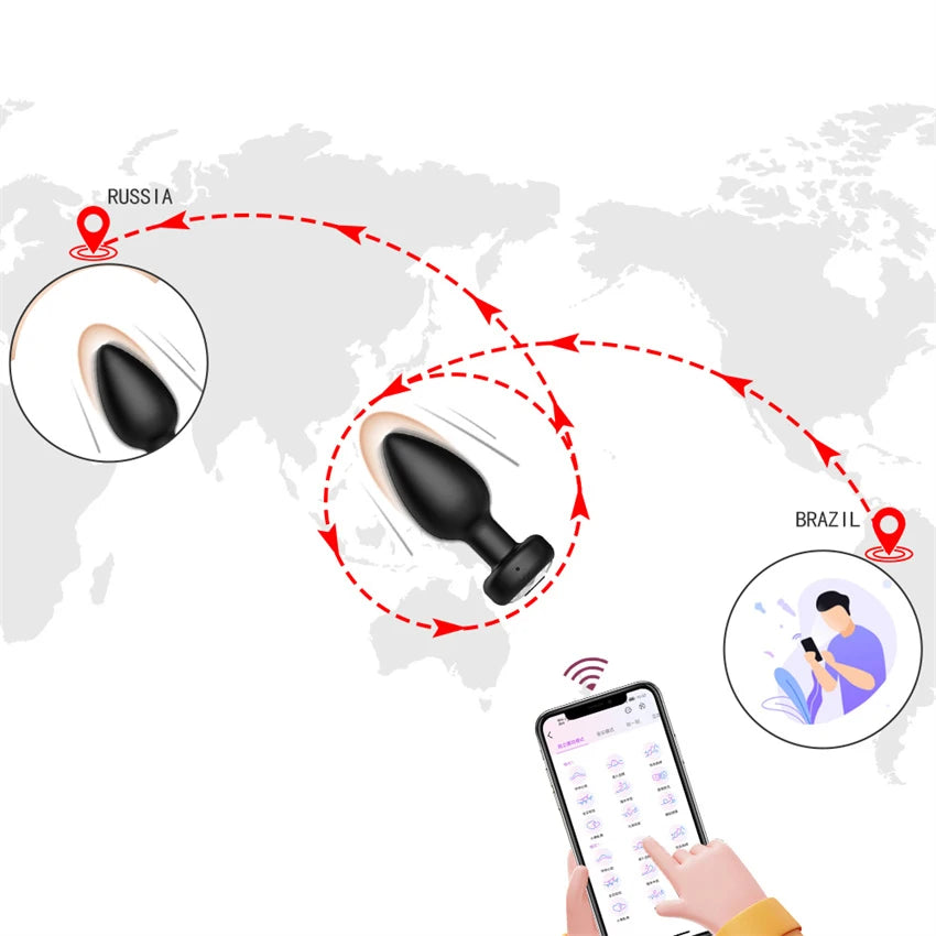 Led Anal Vibrator Plug For Women Men Wireless Remote Sex Toys Male Prostate Massage Vagina Vibrator Anus Butt Plug Adults Goods