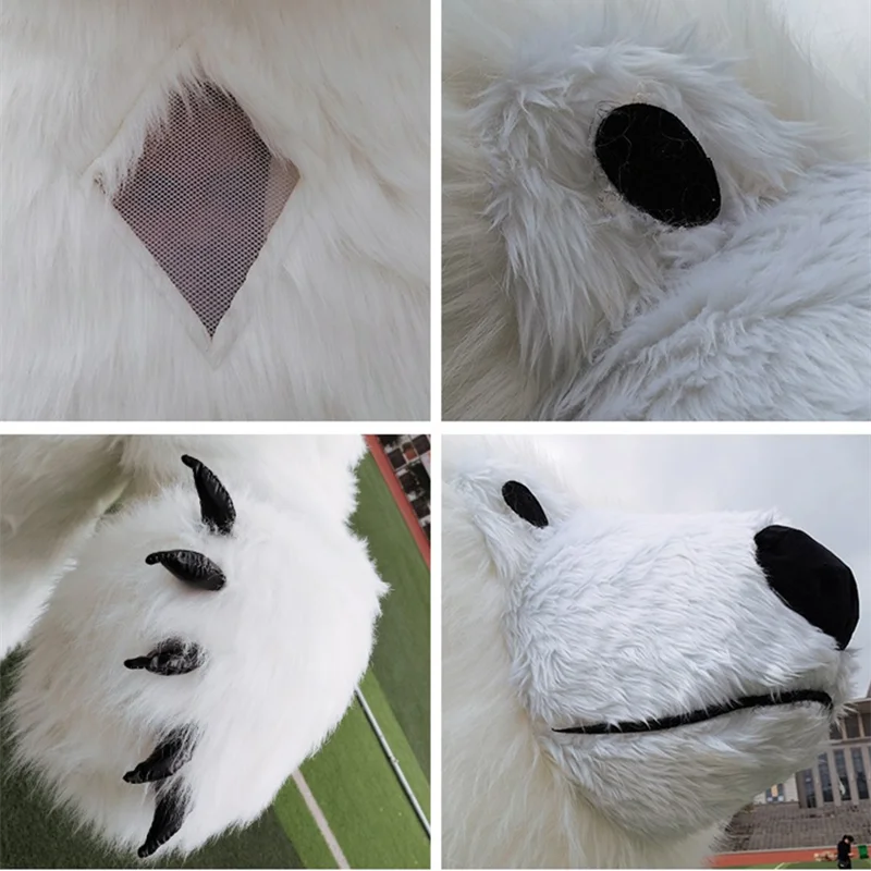 Inflatable Teddy Bear Mascot Costume for Adults - Cute Walking Bear Set for Carnival Birthday Party Role-Playing Performance