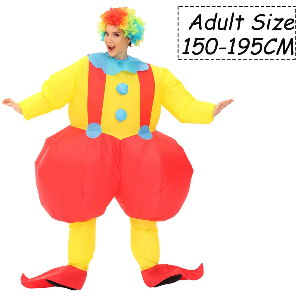 Easter Bunny Clown Adult Kids Inflatable Costume Funny Cute Rabbit Cosplay Suit For Performance Festival Carnival Party Clothing