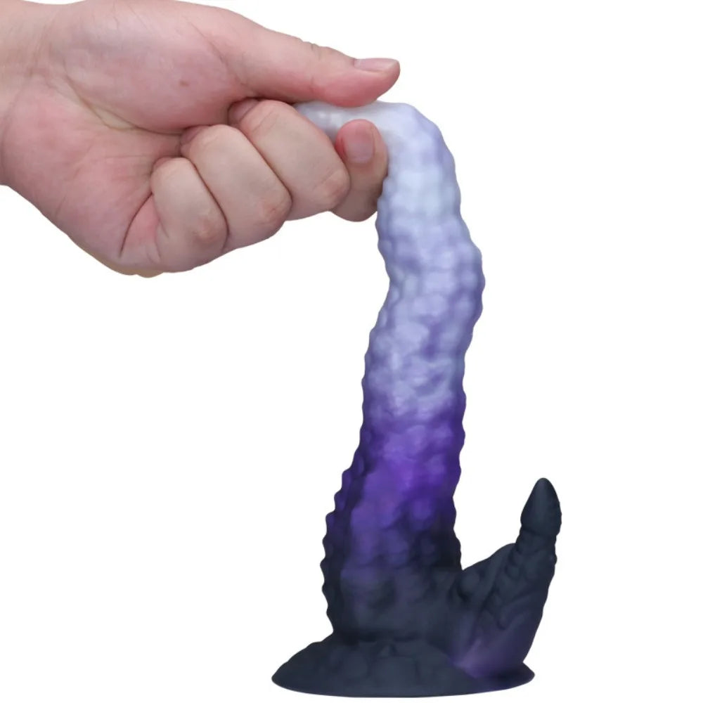 One-Horned Dragon Giant Dildo for Women Male Masturbator Dual-Purpose Anal Plug Adult Sex Toy with Backyard Theme