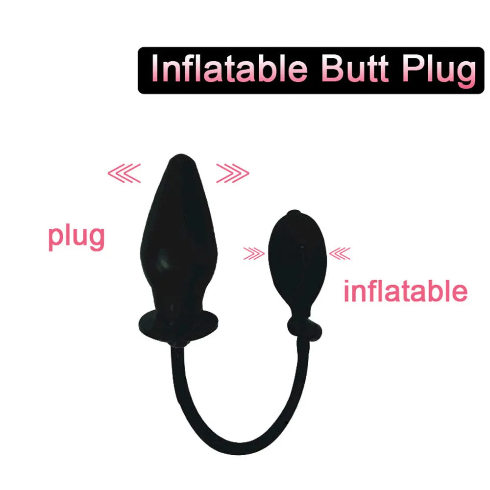 Inflatable Dildo Vagina Anus Dilator Expandable Butt Plugs Bdsm Adult Game Sex Toy for Women Men Gay Anal Plug Prostate Massager
