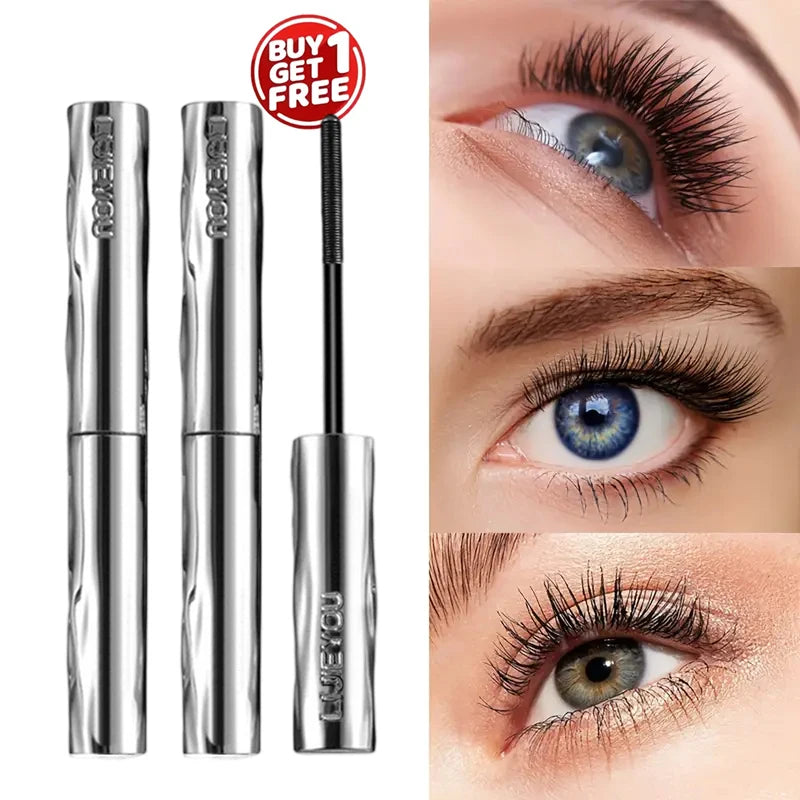 1/2pcs Steel Tube Mascara - Fiber Volumizing Mascara Eye Makeup,Dense Lash Application,Longlasting Wear for Parties Festivals