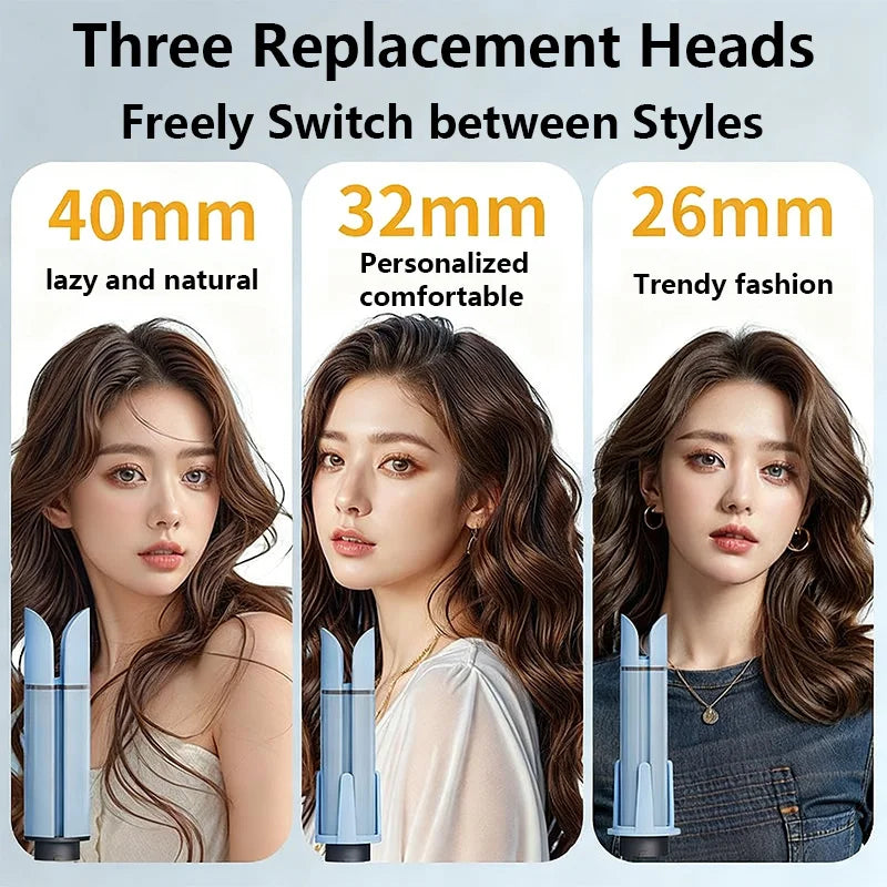 Automatic curling iron, 26-40mm curling styling set, suitable for all hair types, negative ion hair care curling tool,72h Hold
