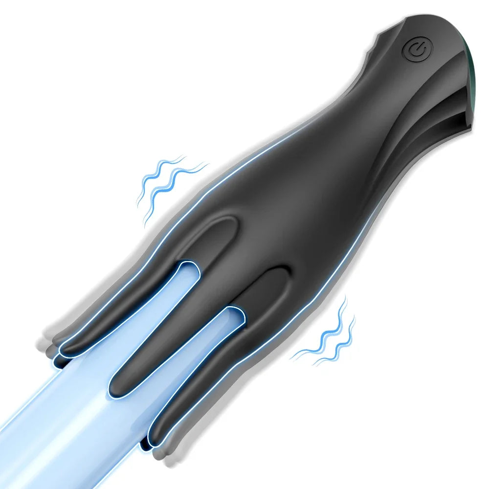 Vibrating Male Masturbator Glans Vibrator Electric Penis Massager Delay Trainer Exerciser Vibrations Stimulator Adult Sex Toy 18