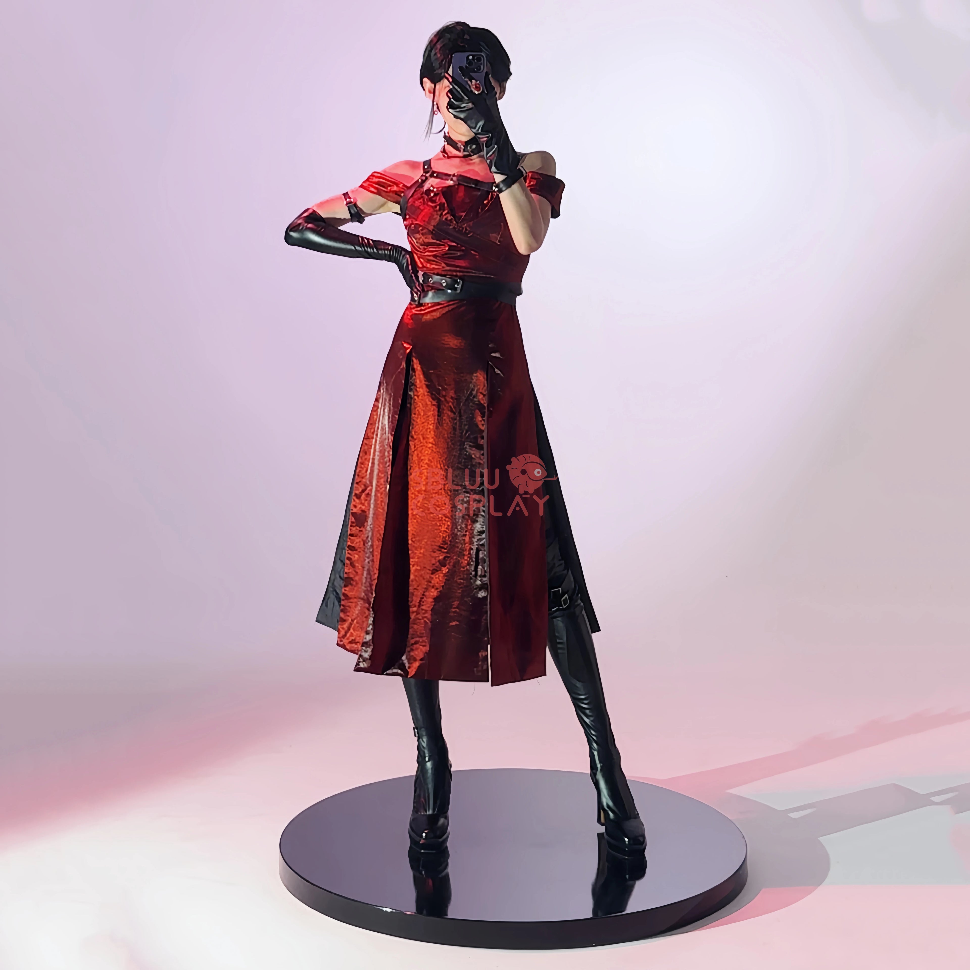 SBluuCosplay Enchanting Veil Heroine Cosplay Costume Game Love and Deepspace R-Quality Women Red Dress Qinche Sylus