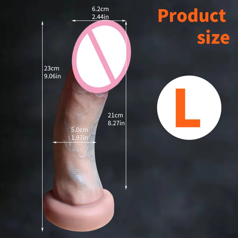 Realistic Flesh Skin Soft Thick Big Dildo Double Silicone Small Penis Woman Man Anal Sex Toy Suction Cup Dick Masturbators Cock