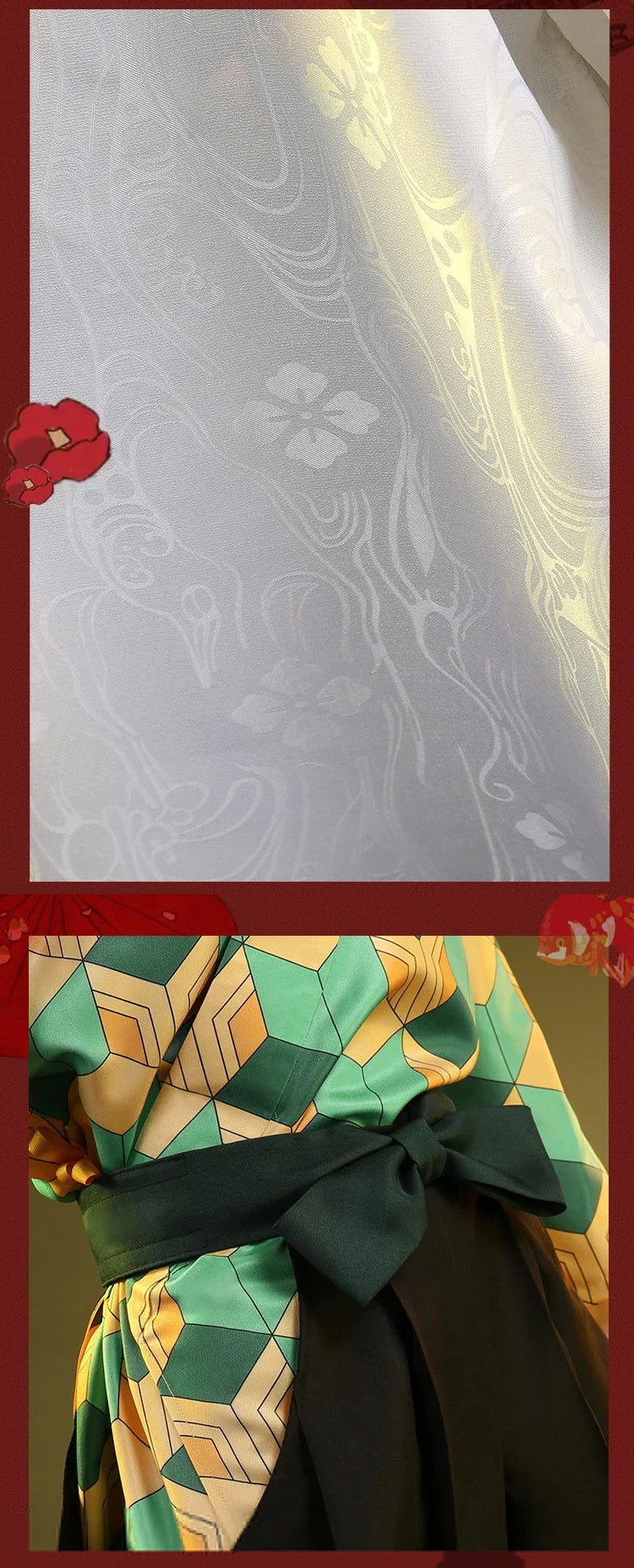 New Anime Demon Slayer Sabito Cosplay Costumes Kimetsu No Yaiba Kimono White Cloak Man Coat Lining Pants Wig Halloween Costumes