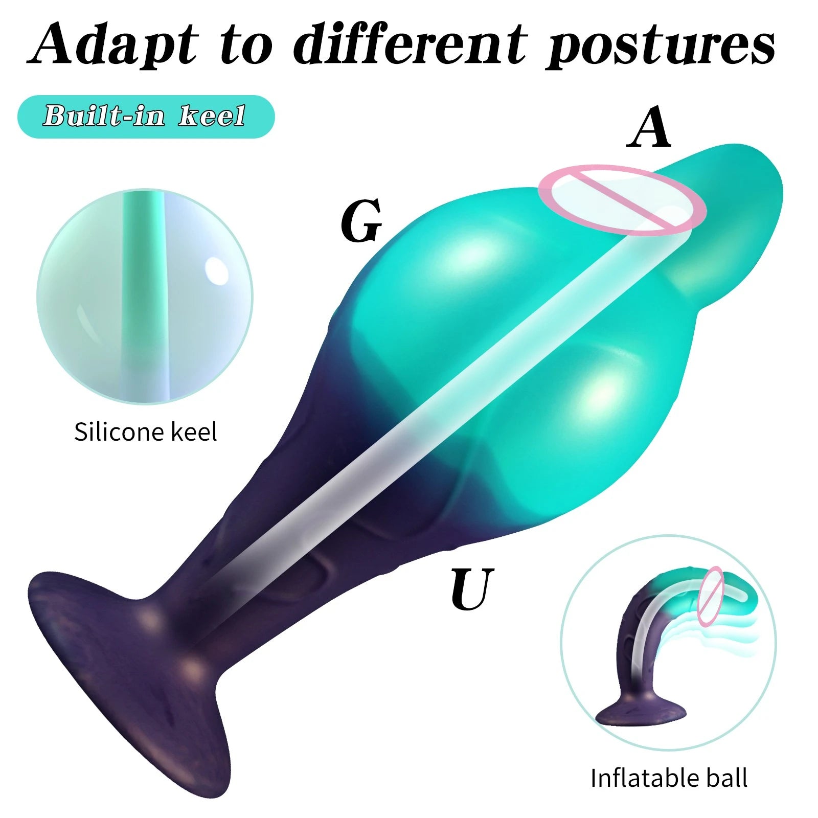 Suction Cup Base Inflatable Anal Plug Dildo Docking Insertion G Spot Stimulation BDSM Female Anal Penetration Gay Sex Toys 18+