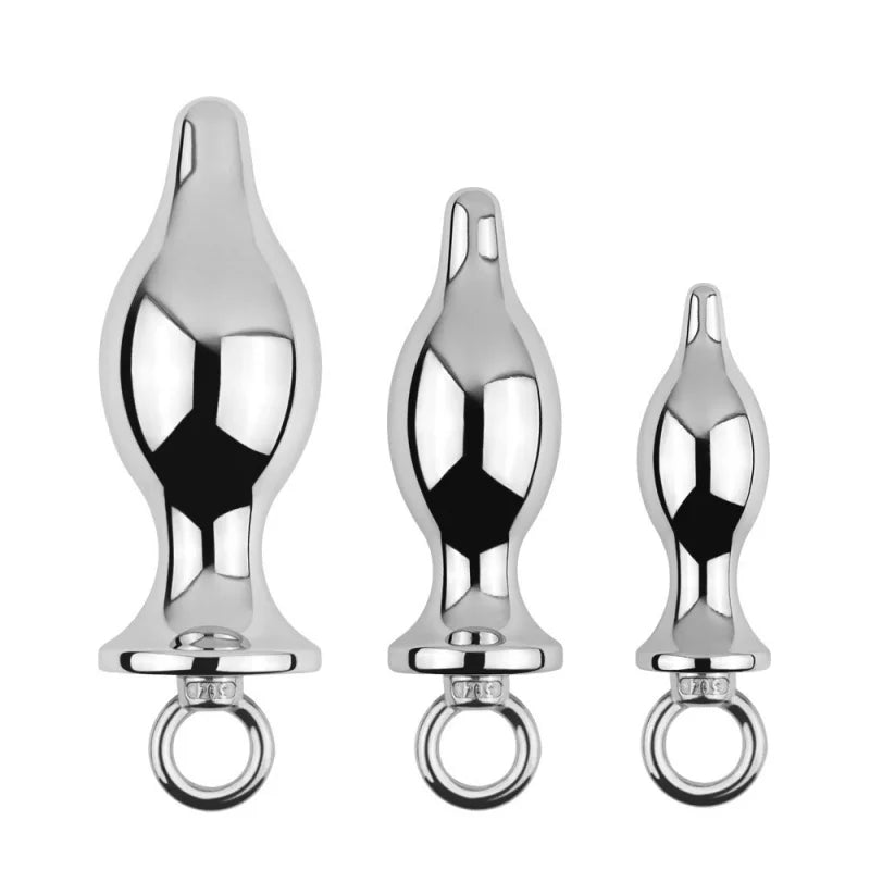 Erotic Accessories Metal Anal Plug With Pull Ring Fetish Anus Dilator Ass Stuff Tail Bdsm Bondage Adult Games Sex Toys For Women