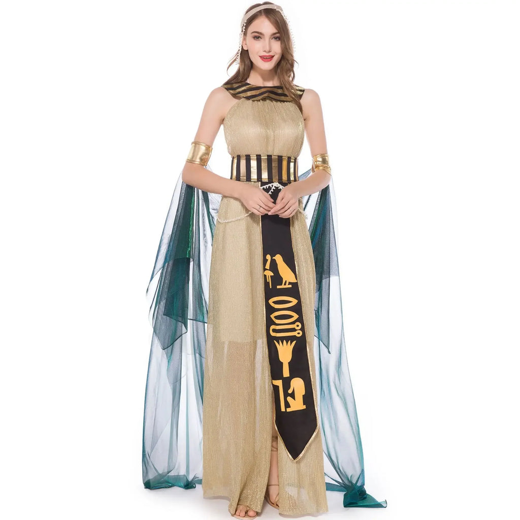 Adult Ancient Egyptian King Pharaoh Costume Egypt Cleopatra Costumes Cosplay Halloween Fancy Dress Historical Theme Party