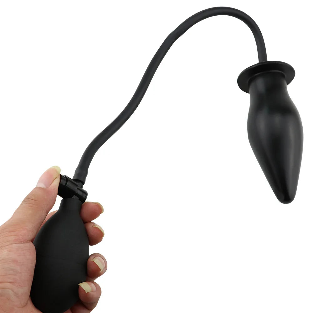 Water Spray Inflatable Anal Plug Anal Enema Cleaner Anus Dilator Dildo Silicone Buttplug Expander Washer Sex Toys for Women Men