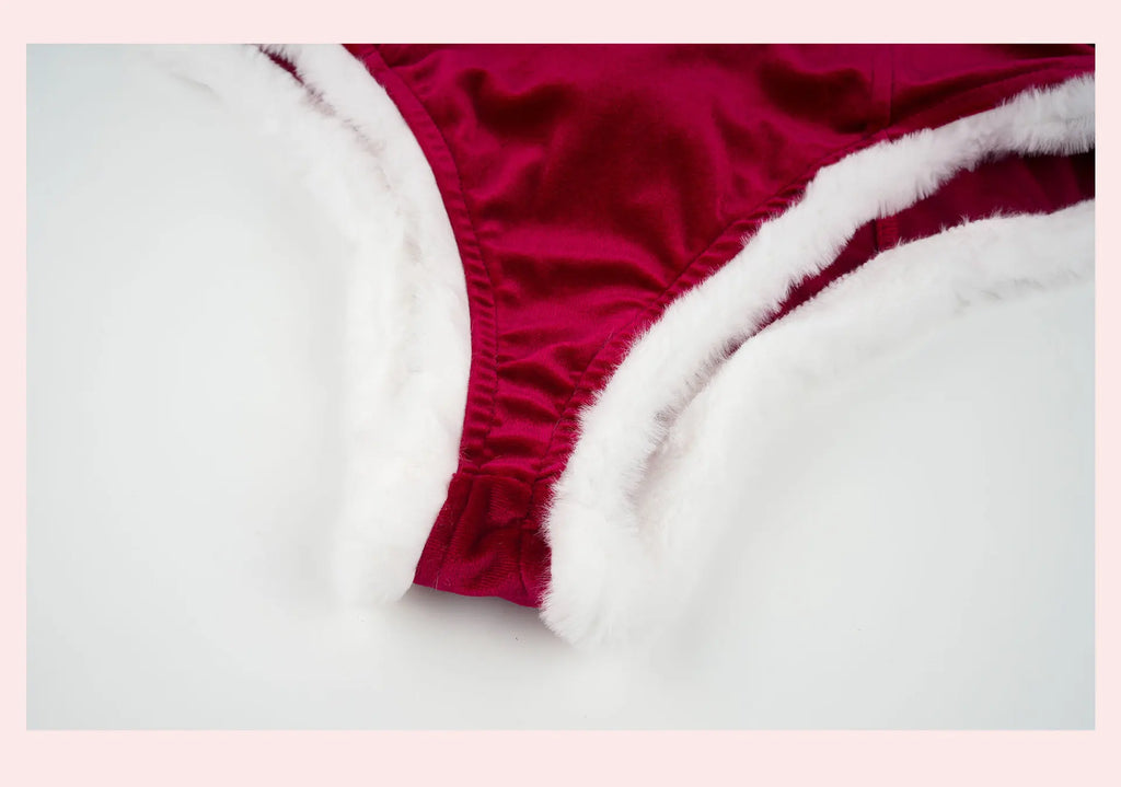 Anime Christmas Uniform Bodysuit with Cloak Red Stockings Outfits Cosplay Costumes New Year Plush Nightgown Underwear Outfits