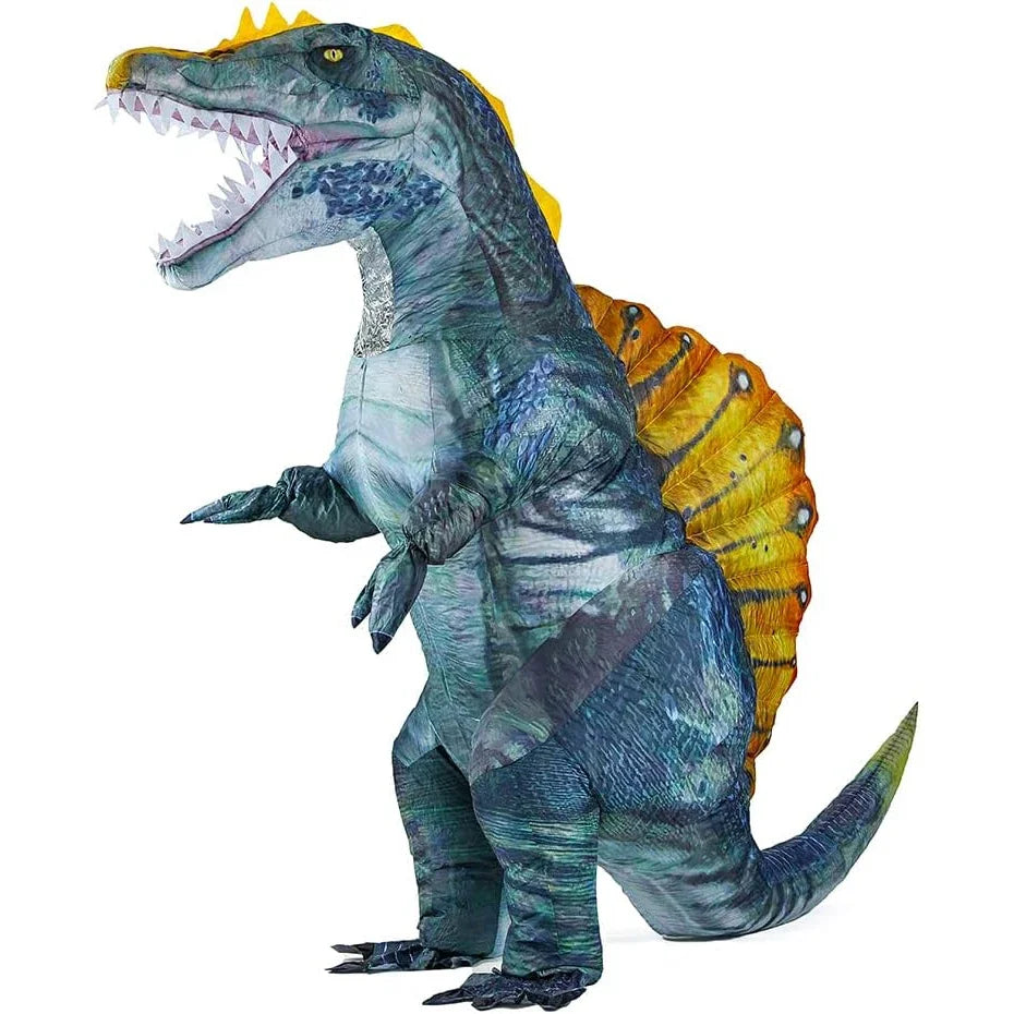 Inflatable Dinosaur Costume Blow Up Dino Spinosaurus Costumes for Adults Fancy Dinosaur Party Halloween Cosplay Costume