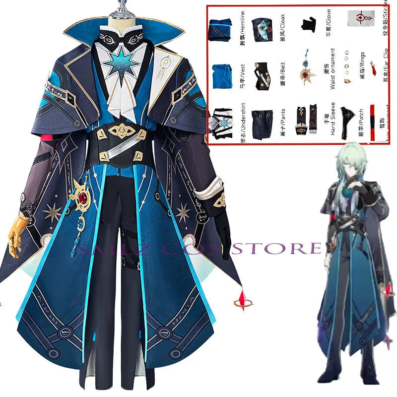 Anaxagoras Cosplay Game Honkai Star Rail Costume Anaxa Uniform Wig Grove Of Epiphany Amphoreus Hallowen Outfit for Women Men