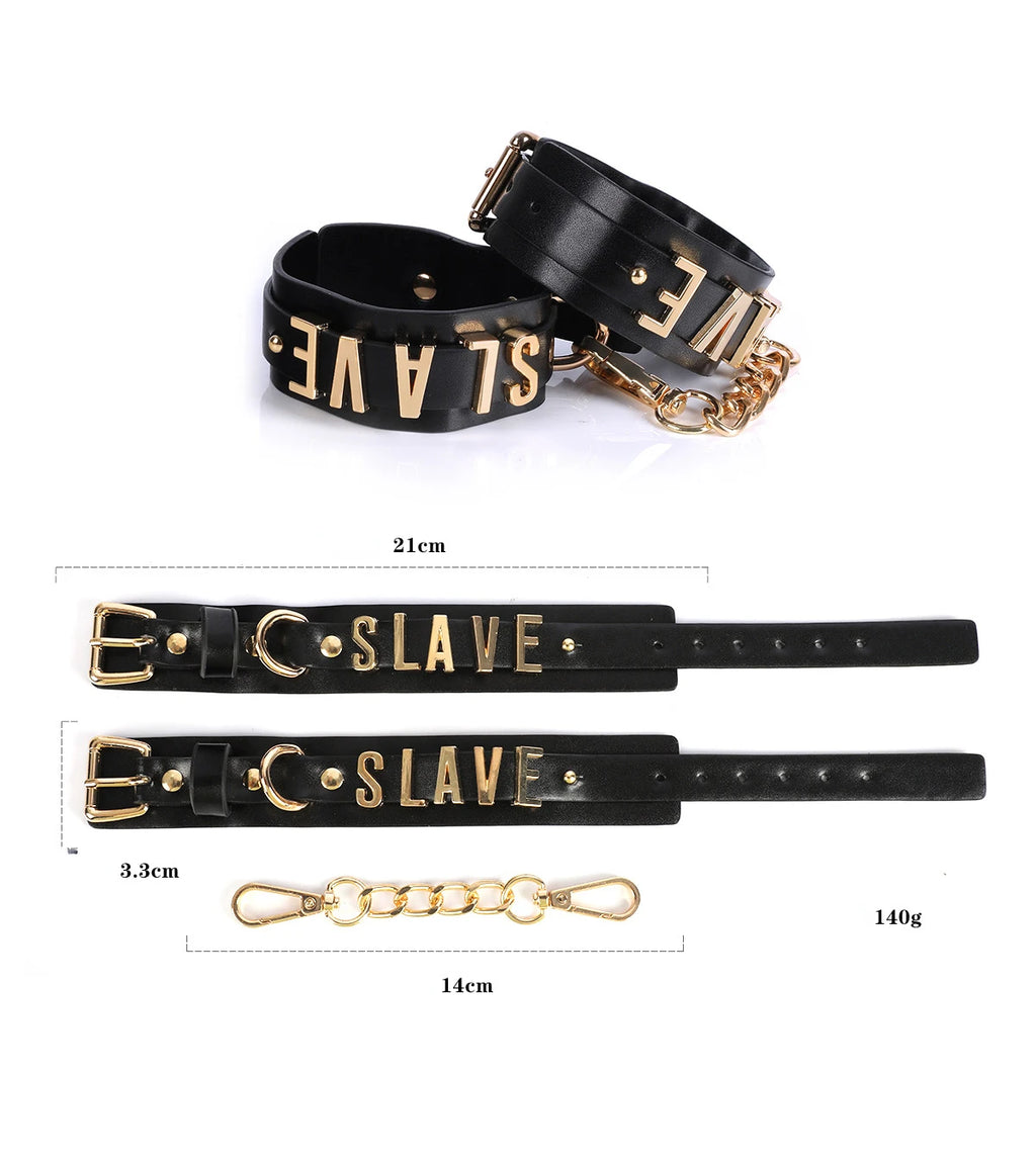 SM Fetish BDSM Bondage Erotic Toy Restraint Set Sex Toys For Women Sex Handcuffs&Foot Handcuffs Collar Couples Cosplay Sex Tool