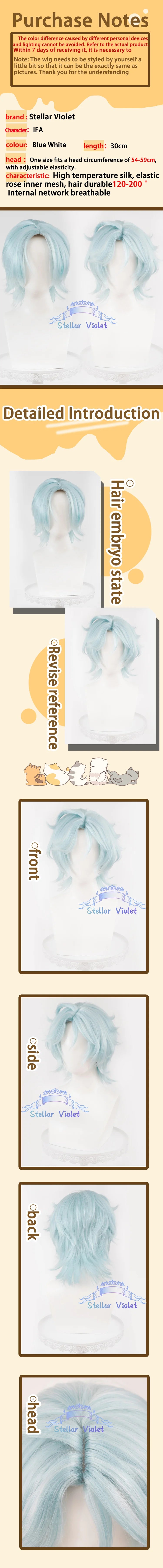 Mavuika Cosplay Wig Heat Resistant Game Genshin Impact Kinich Cosplay Synthetic Wigs Varesa IFA Chasca Kachina Citlali Anime Wig