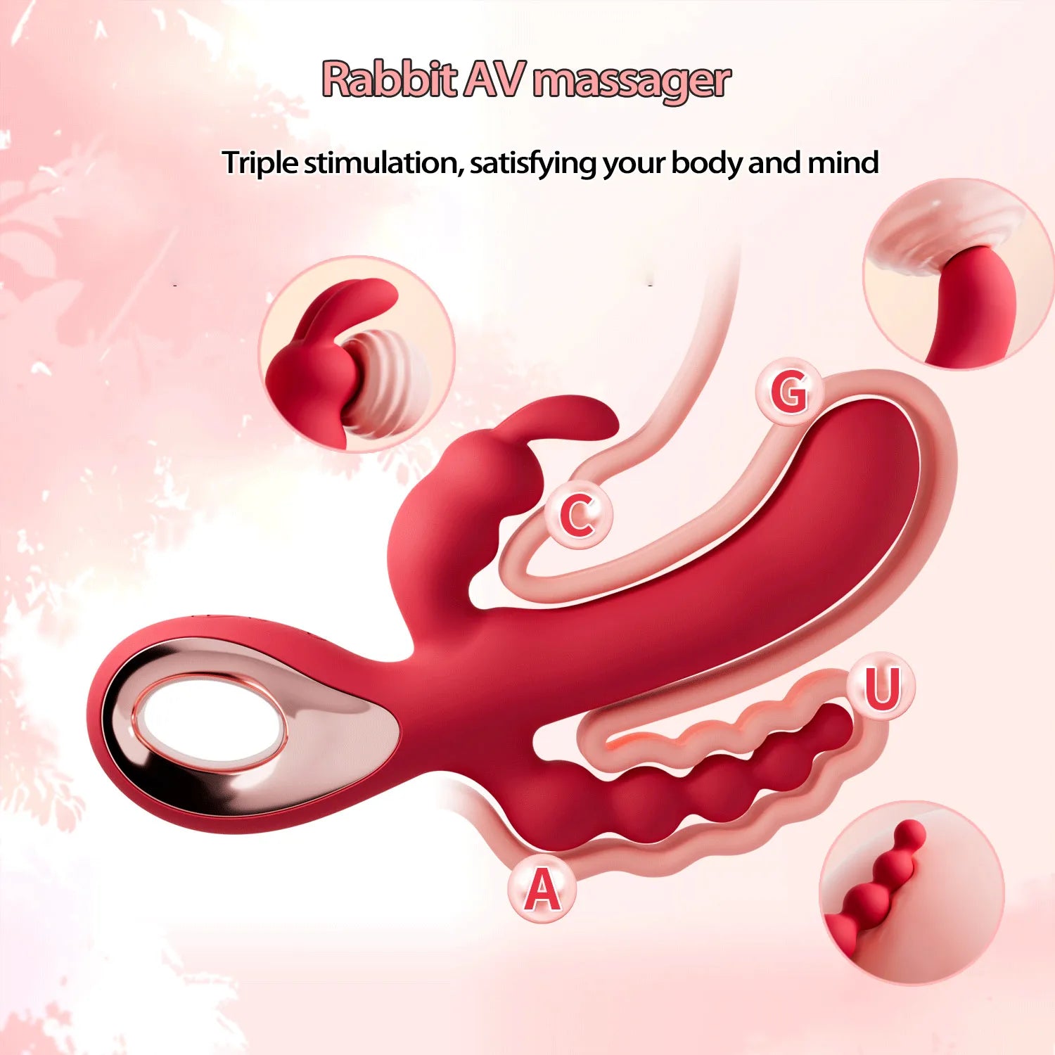 3 In 1 Dildo Rabbit Vibrator for Women G-Spot Orgasm Masturbator Anal Plug Clitoris Stimulator Female Masturbation Sex Toys 18