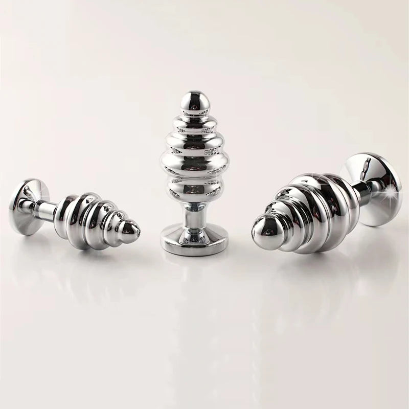 Adult Metal Anal Dilator Butt Plug with Fetish Tail Fit Stopper for Women Men Fun Games Anal Training Sex Toys Erotic Shop