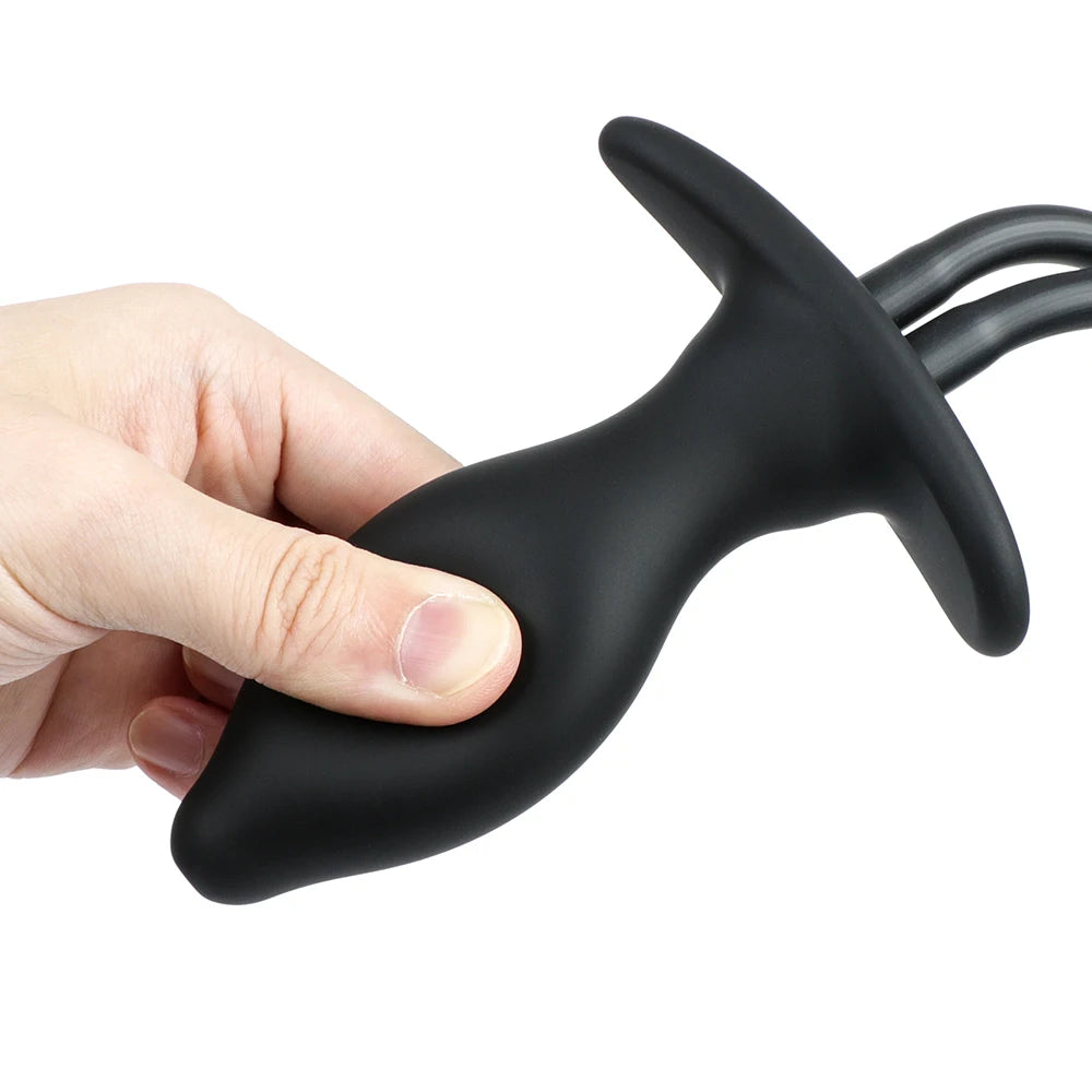 Water Spray Inflatable Anal Plug Anal Enema Cleaner Anus Dilator Dildo Silicone Buttplug Expander Washer Sex Toys for Women Men