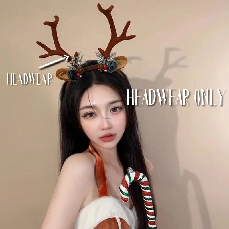 Christmas Cosplay Costume Sexy Reindeer Rudolph Xmas Party Performance Photoshooting Tempting Uniform Hot Seductive Pure Desire