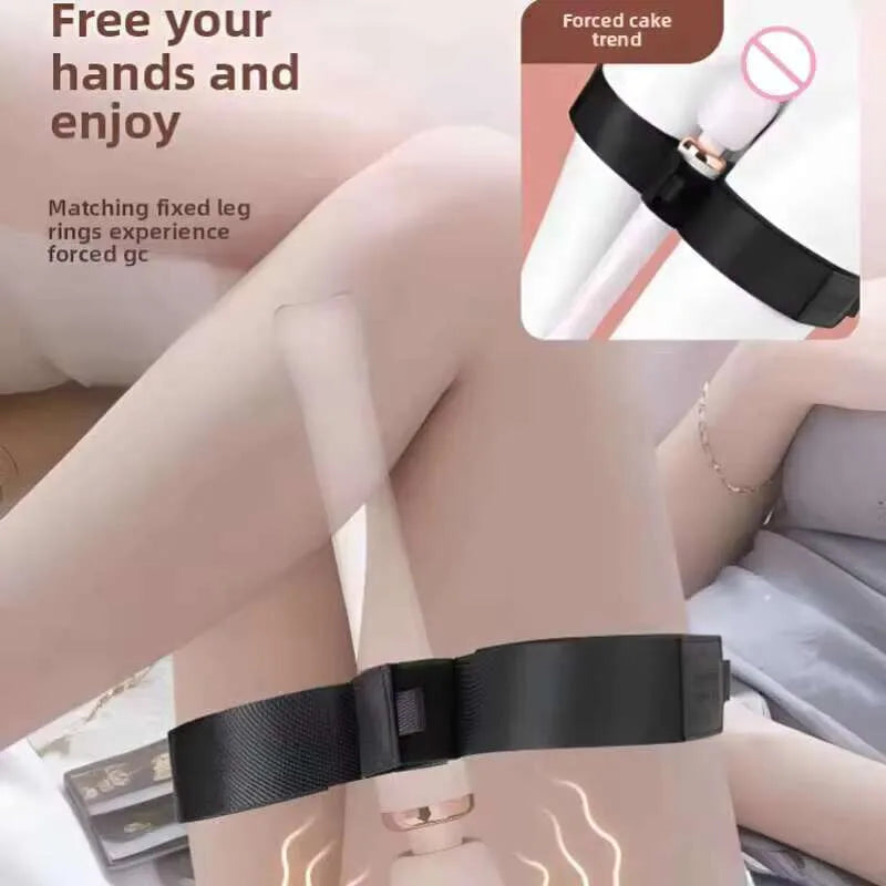 Women Sex Bondage Toys Leather Orgasm Belt For Magic Wand Secure Female Massage Chastity Harness Leg Strap Juguetes Sexuales