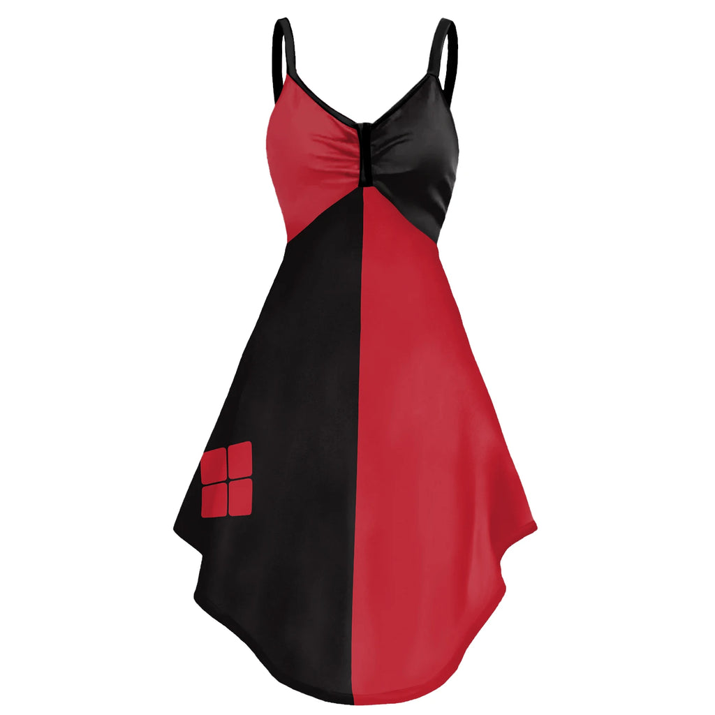 [You're My Secret] Clown Women Cosplay Costume Halloween Dress Up Matching Set Carnival Party Dress Leggings Cool Bodysuit