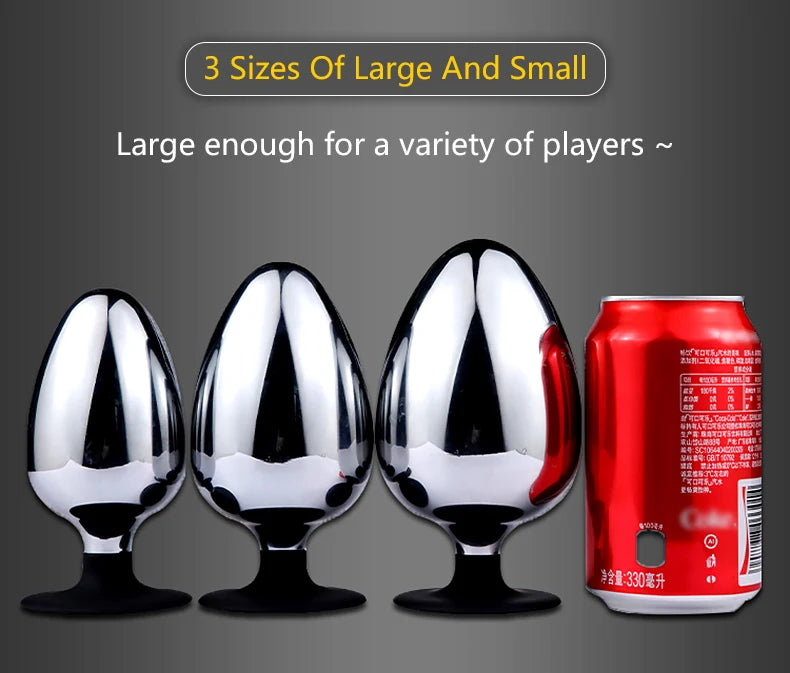 Extra Big Diameter Dilatador Anal Expander Metal Buttplug Adult Sex Toys Masturbator Large Anal Plug G Spot Butt Plugs for Women