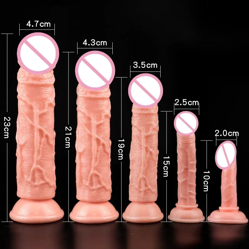 Big Dildo 19-26CM Adult Sex Products No Vibrator Soft Big Dildo Sexy Toys Anal Plug Women Sex Toy Penis Suction Cup Buttplug