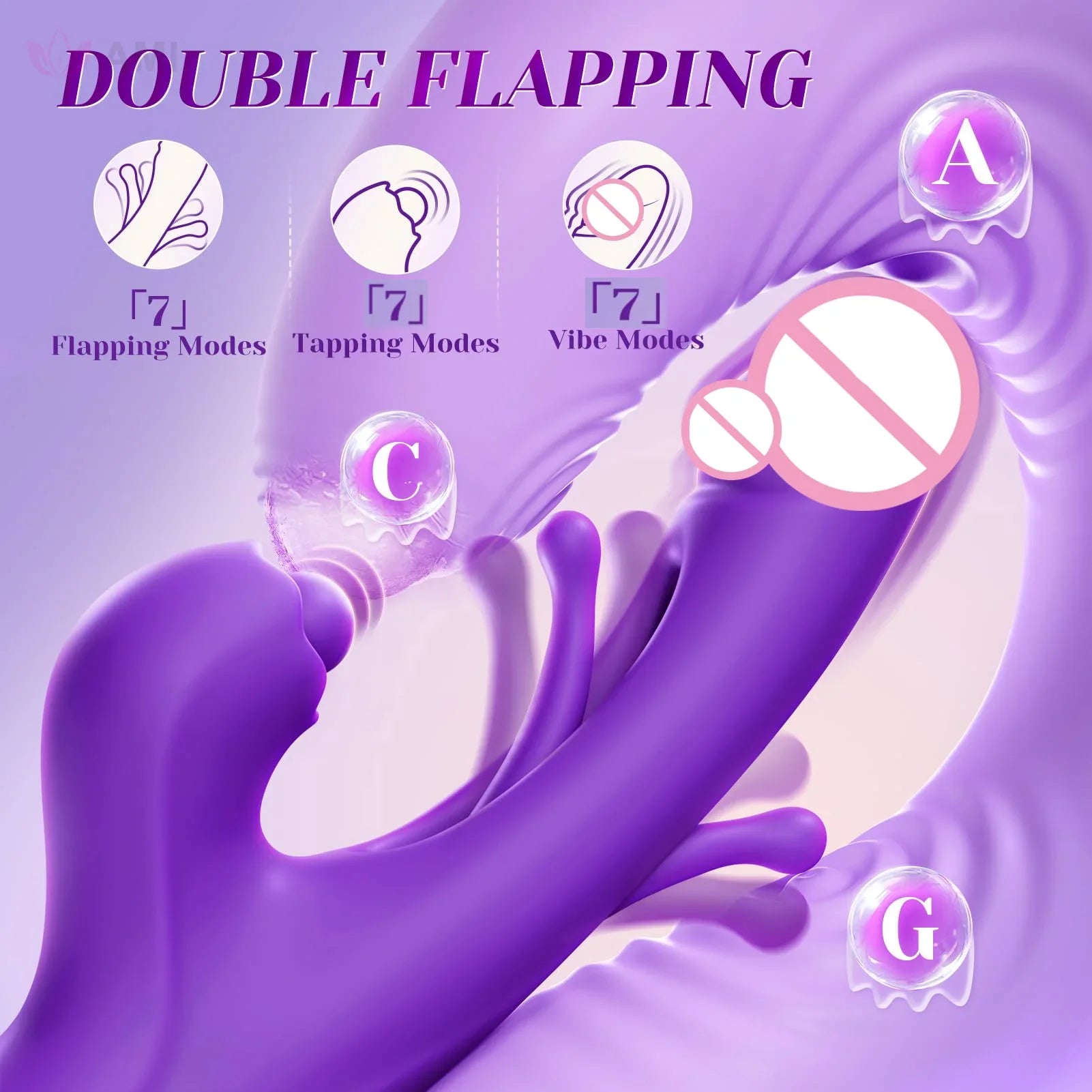 Super Powerful Double-Paddling Vibrator Female Impact Massage Fake Penis Clitoris Stimulator G-spot Massager Adult Toy