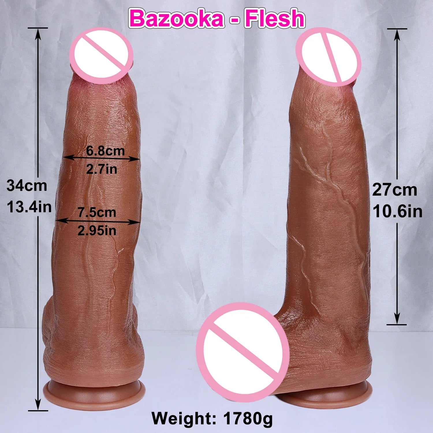 Huge Realistic Brown Giant Long Dildo Soft Silicone Vaginal Masturbators Penis Erotic Toy for Women Suction Cup Thick Glans Dick