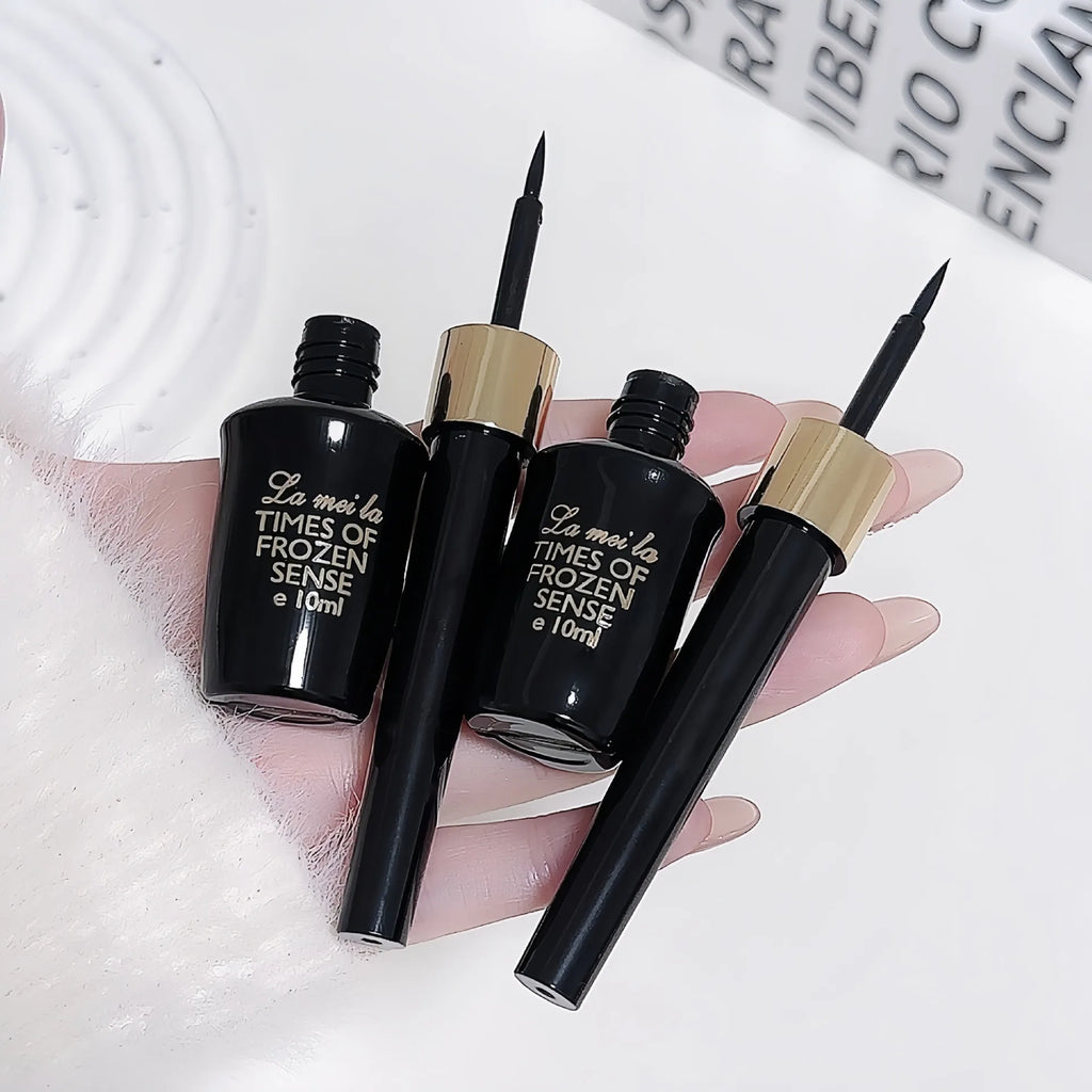 Long-lasting Black Gel Eyeliner Ultra-fine Hard-tipped Waterproof Liquid Eyeliner Pen Quick-Dry Durable Cosmetics Makeup Tool