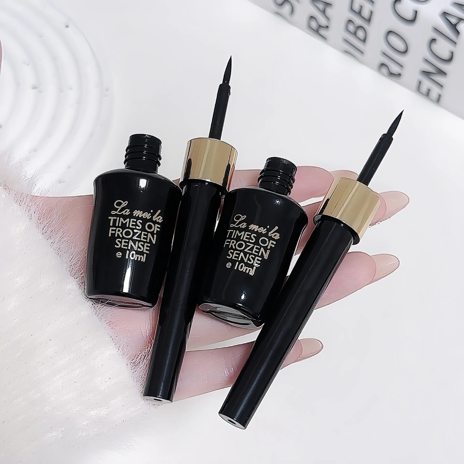Long-lasting Black Gel Eyeliner Ultra-fine Hard-tipped Waterproof Liquid Eyeliner Pen Quick-Dry Durable Cosmetics Makeup Tool