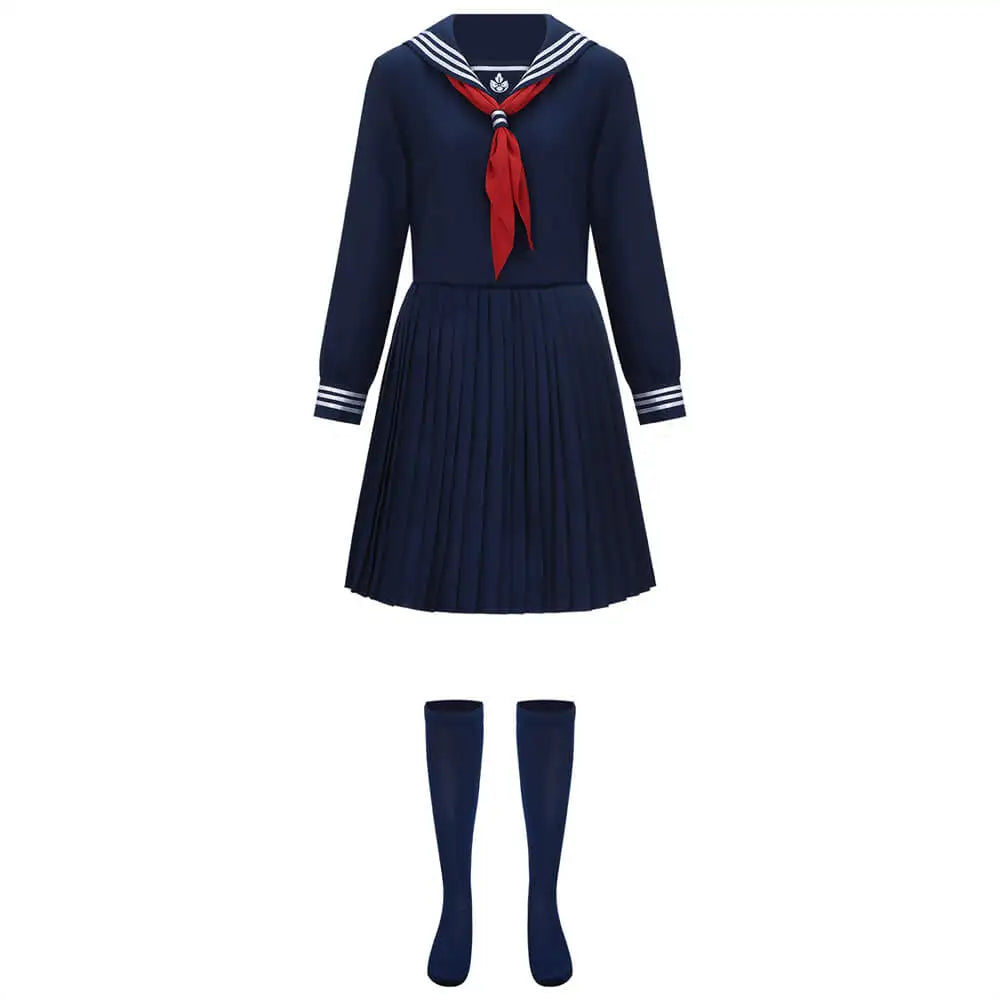 Game Hinako Shimizu Cosplay Costume Silent Women's School Uniform Hill Hallowen Party RolePlay Tops Skirt Tie Socks Takerlama