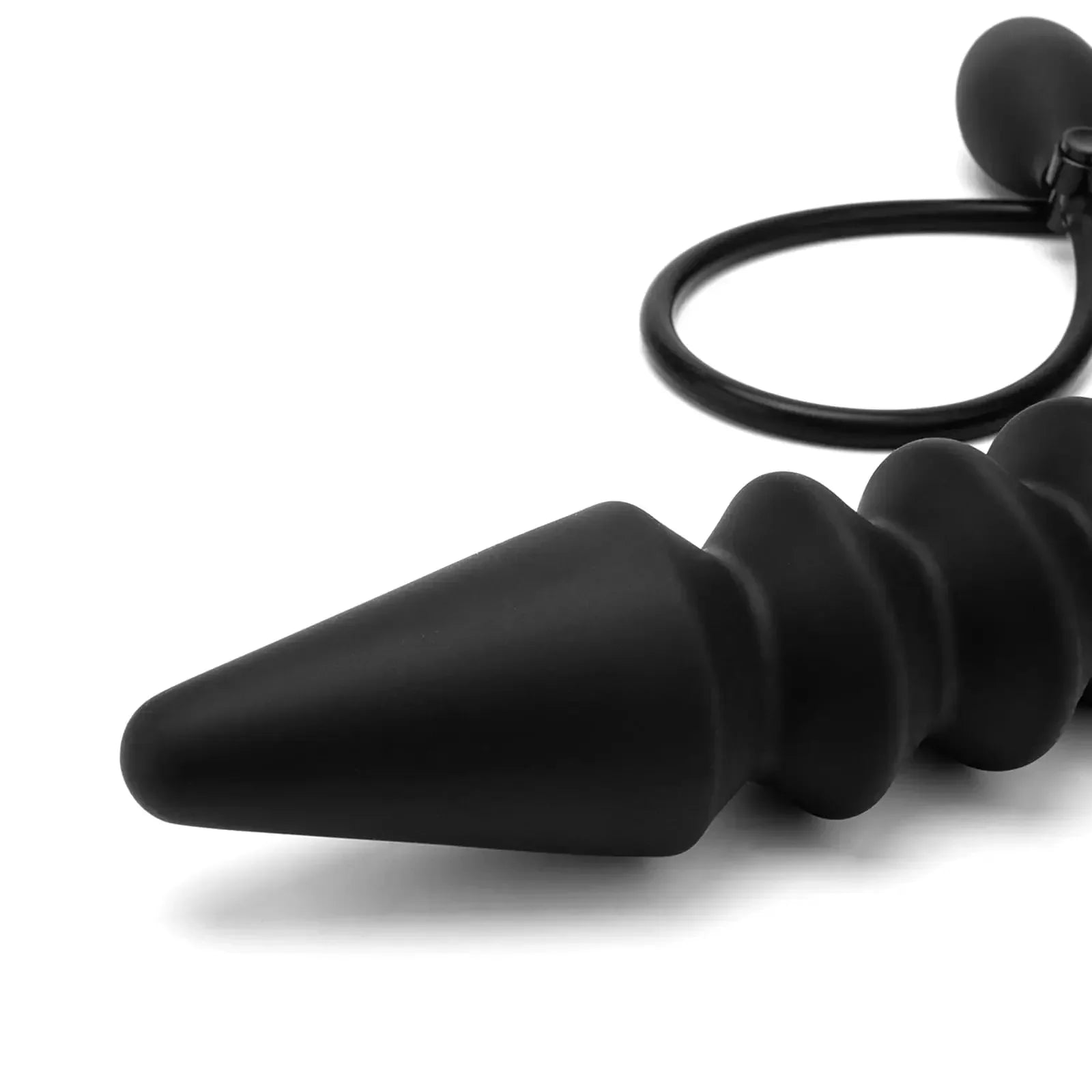 Foldable Huge Inflatable Threaded Anal Plug Pointed Design Dildo G Spot Stimulation Vaginal Anal Dilator Sex Toy for Women/Men