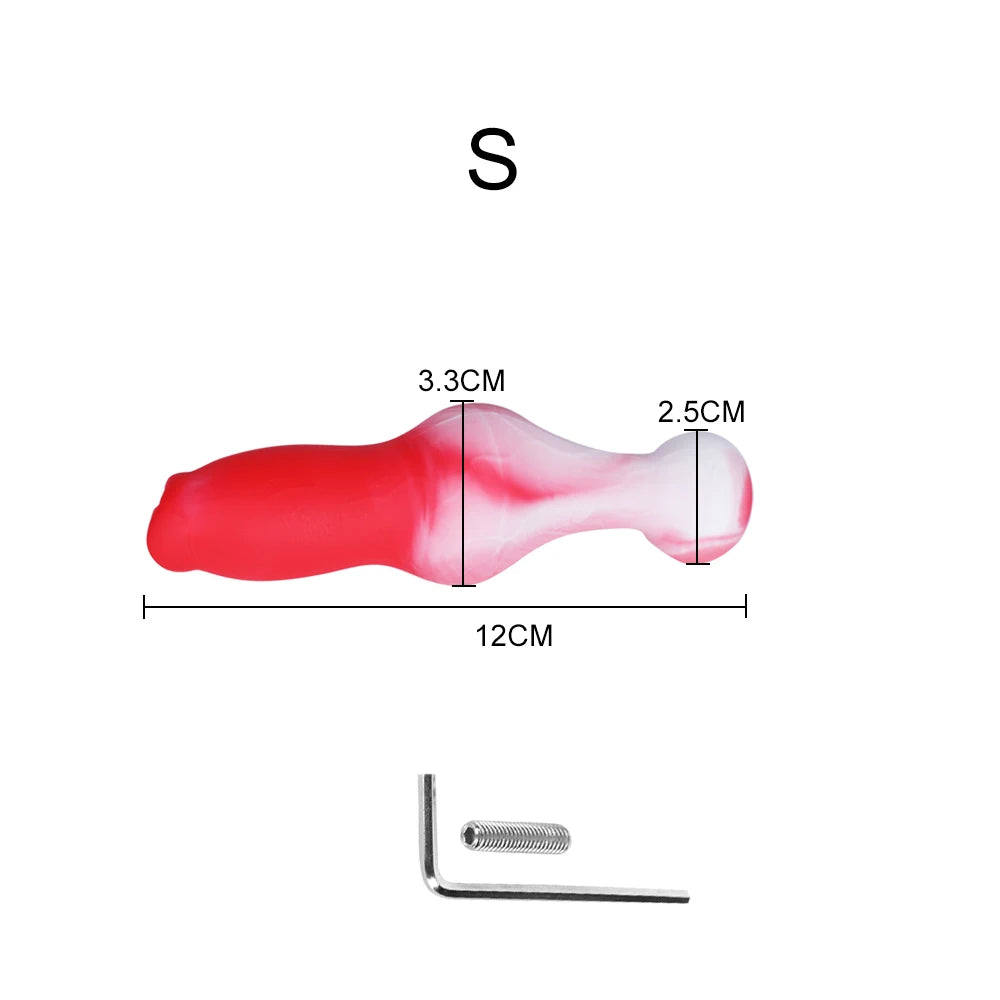 Dog Dildo With Silicone Butt Plug Long Tail Cosplay BDSM Adult Sex Games Long Anal Plug Animal Dildos For Women Penis Buttplug