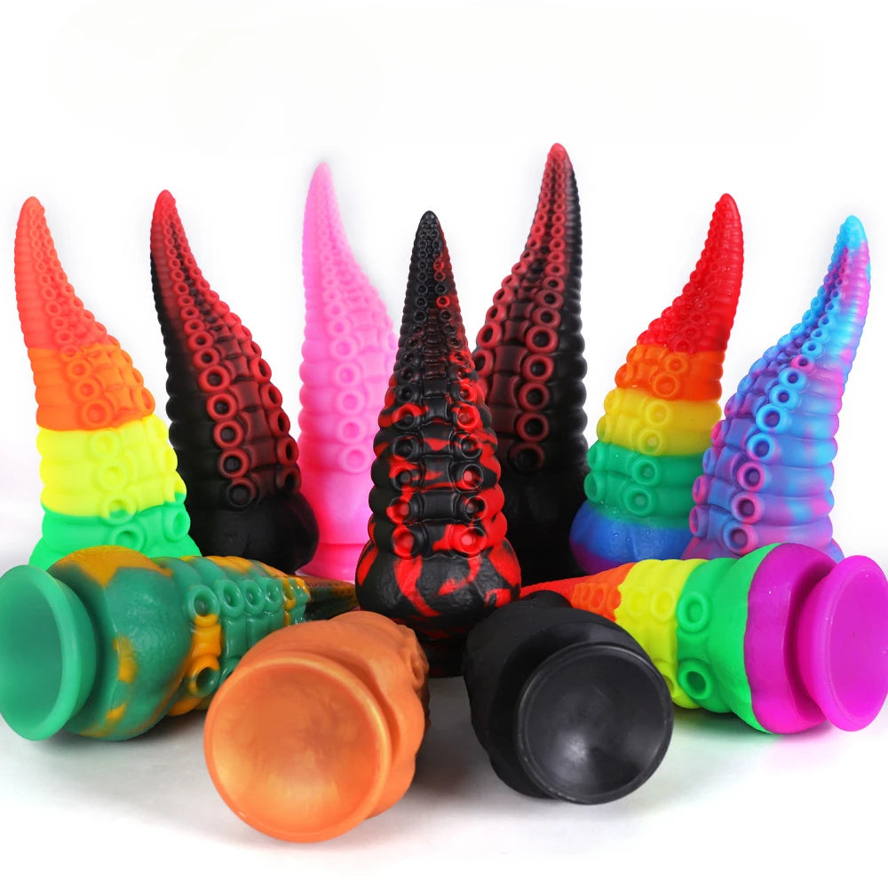 Dildo Female Homosexual Giant Anal Toy Cup Octopus Tentacle Tentacle Artificial Penis Animal Dildo Sex Toys for Adults Anal Plug