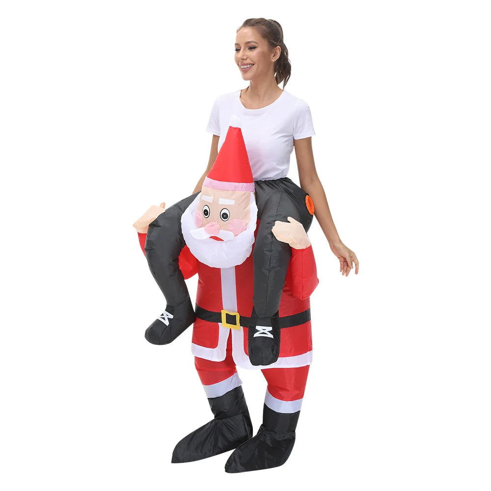 Hot Adult Christmas Tree Santa Claus Snowman Inflatable Costumes Anime Mascot Party Cosplay Costume Dress Suit for Man Woman