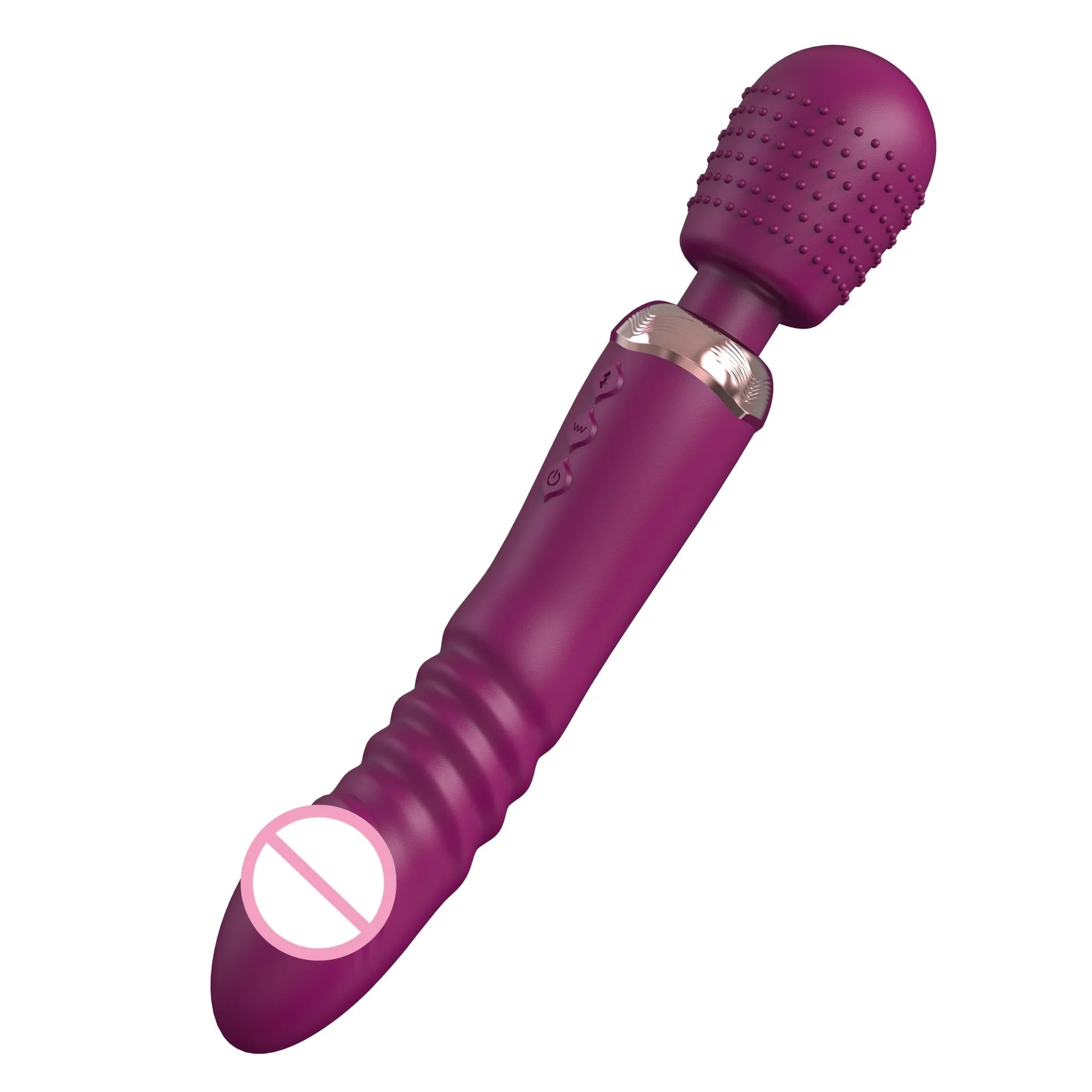 Powerful Thrusting Dildos Vibrator Three Motors Silicone Telescopic Plus Vibration Large Size Wand Massager Sex Toy for Couple