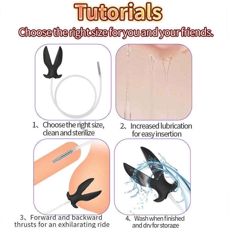 Male Hollow Butt Plug Piss Urinal Lock Flow Into Anal Plug Catheter Penis Plug Fetish Erotic Masturbation Sex Toys For Men Gay