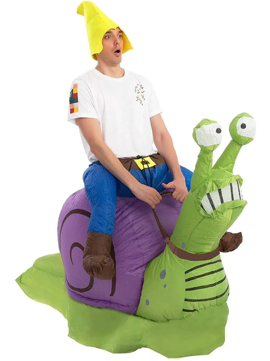 Inflatable Snail Costume Adult Blow up Animals Cosplay Suit Halloween Costume