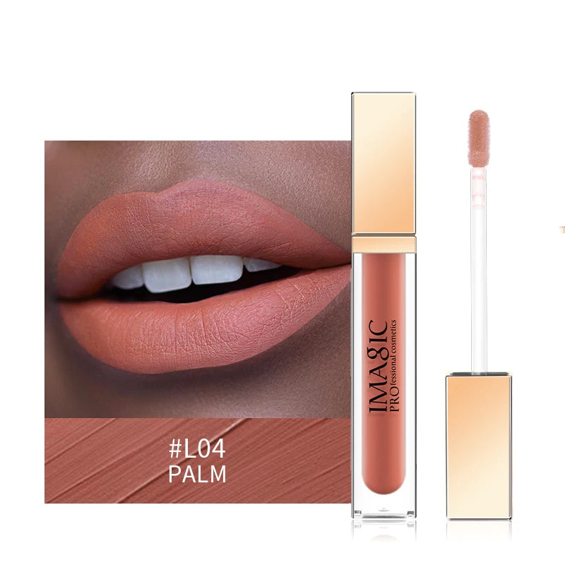 IMAGIC 20Colors Lip Glaze&Gloss Long Lasting Matte Moisturizing Lightweight Pigment Liquid Lipstick Silky Texture Women Makeup