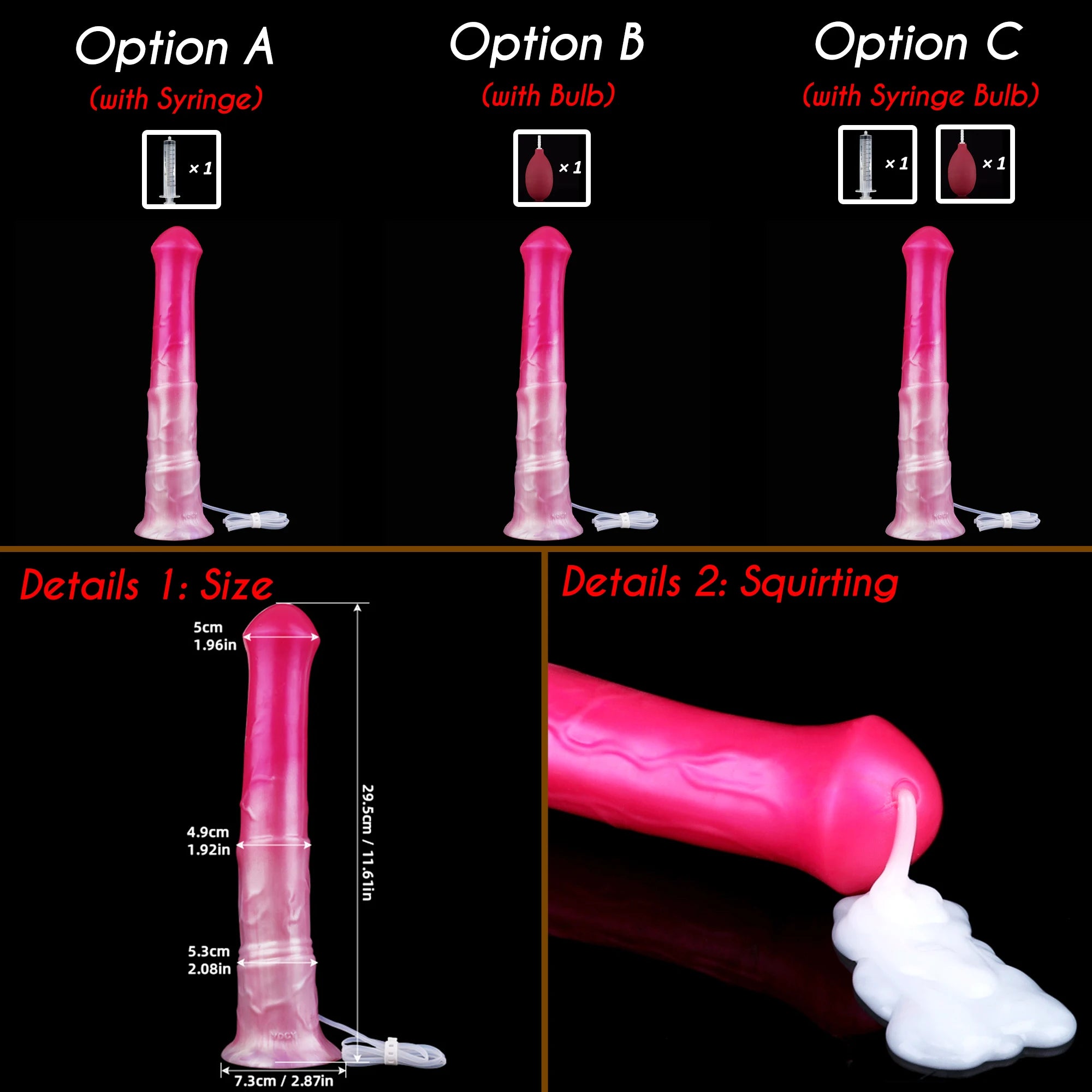 SHAZ Giant Dildo Long Anal Plug Butt Plug Double-Layer Silicone Horse Cock With Strong Suction Cup Sex Toys for adults Women 18+
