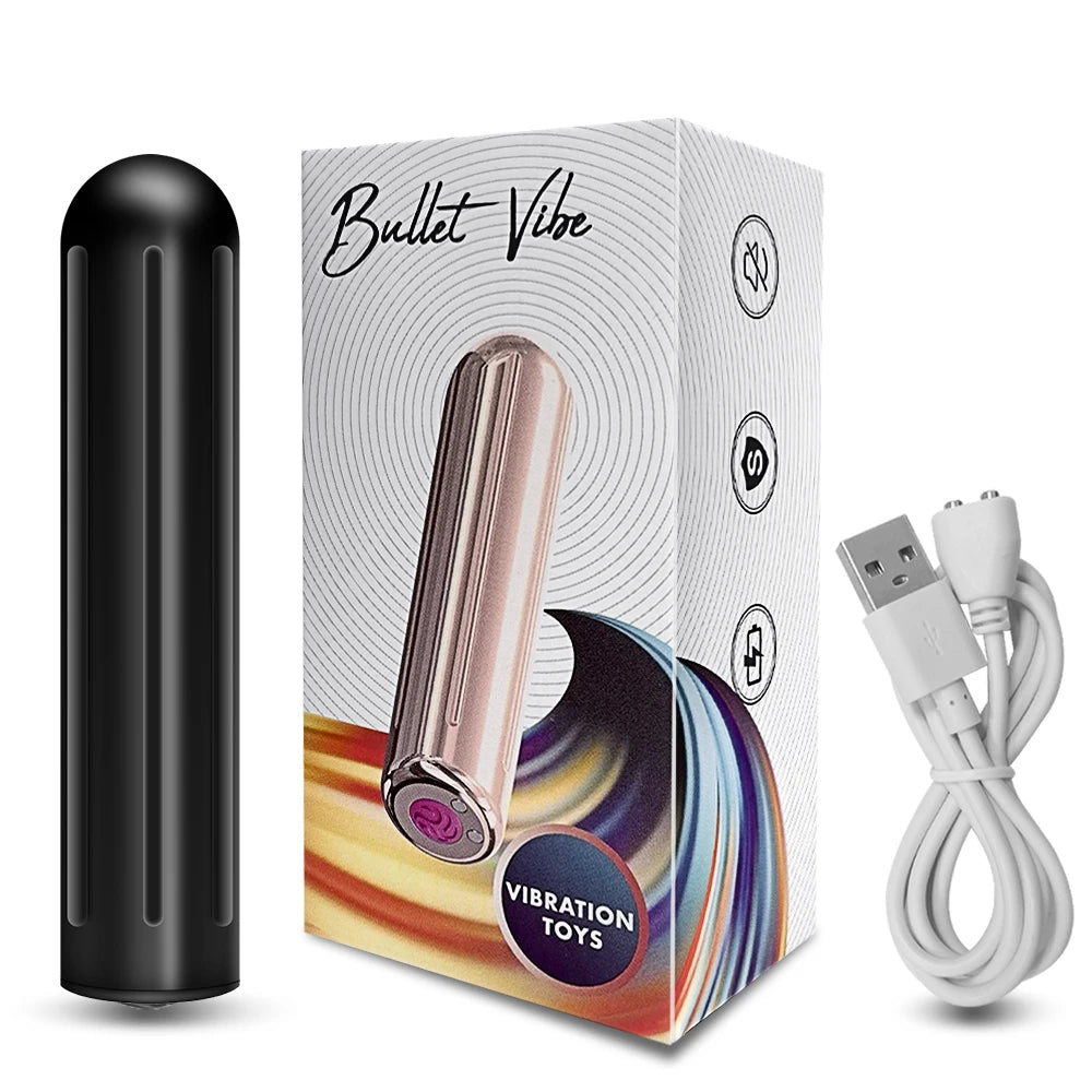 Powerful Bullet Vibrators for Women USB Charging 10 Modes Nipple Clitoris Stimulator Mini Vibrator Female Sex Toys for Adults