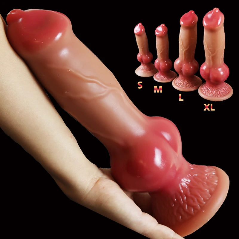 Realistic Penis with Suction Cup Dog Dildo/Huge Dildo Animal Big Butt Plug Giant Monster Cock Dick Adults Supplies for Men Women