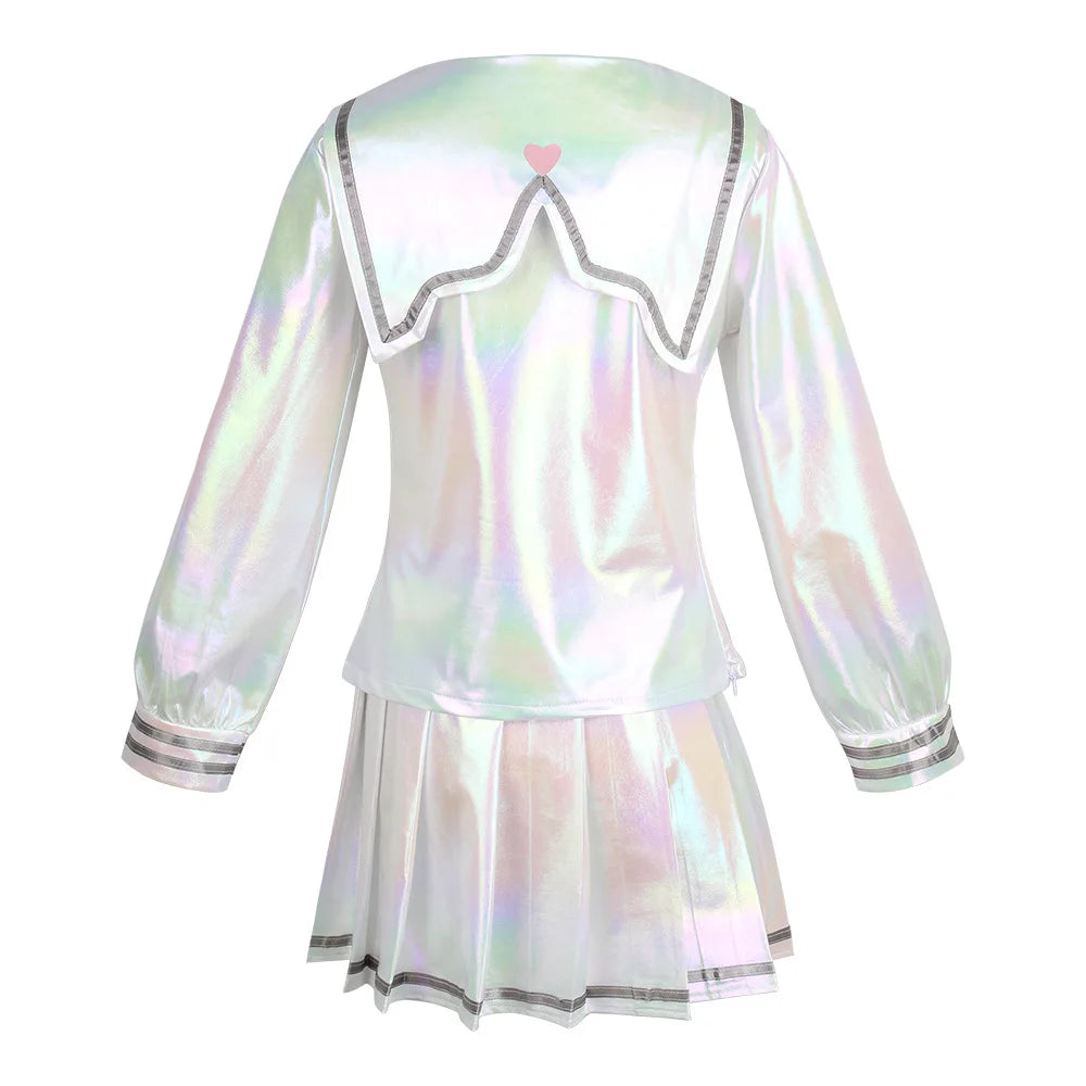 Game NEEDY GIRL OVERDOSE KAngel Cosplay Costume Full Set of Clothing Sailor Suit Jk Uniform Laser Color Skirts