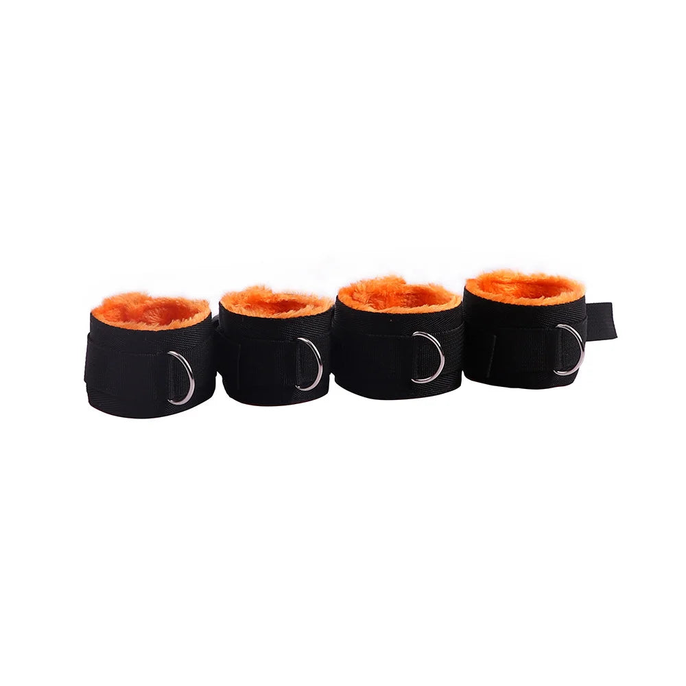 Sex Toys For Woman Couples Games Wrists&Ankle Cuffs Adult Bondage Restraint HandCuffs Bed Erotic Bdsm Set Fetish Restraint Strap