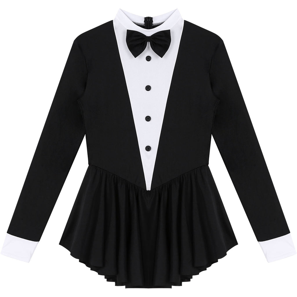 Womens Magician Waitress Cosplay Cosplay Costume Gymnastics Ballet Leotard Adult Tuxedo Outfits Clubwear Figure Skating Dress