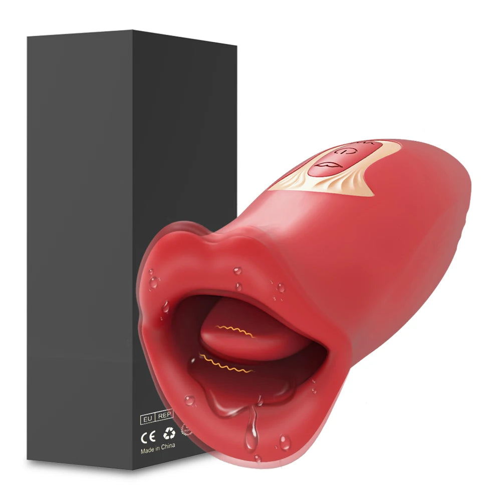 Realistic Dildo Vibrators Sex Toy For Women Tongue Licking Sucking G Spot Vibrator Nipple Clit Clitoral Vibrations Stimulator